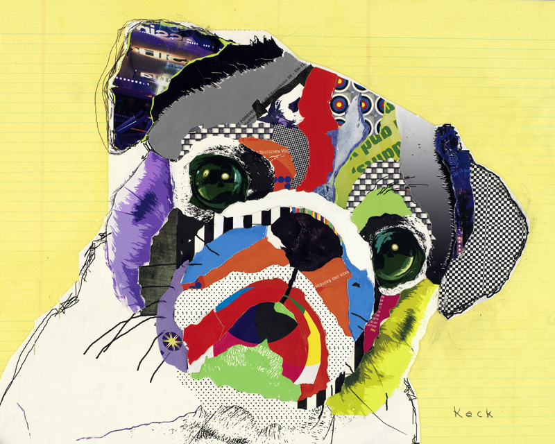 dog art pug