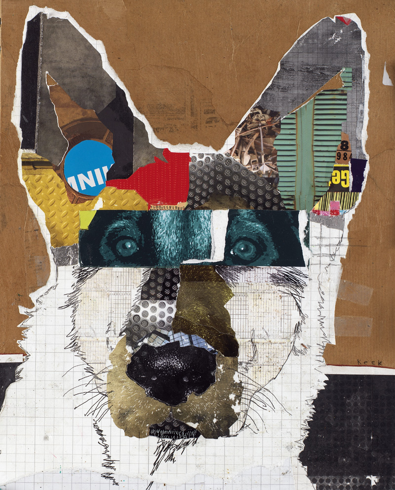 dog art german shepherd art collage