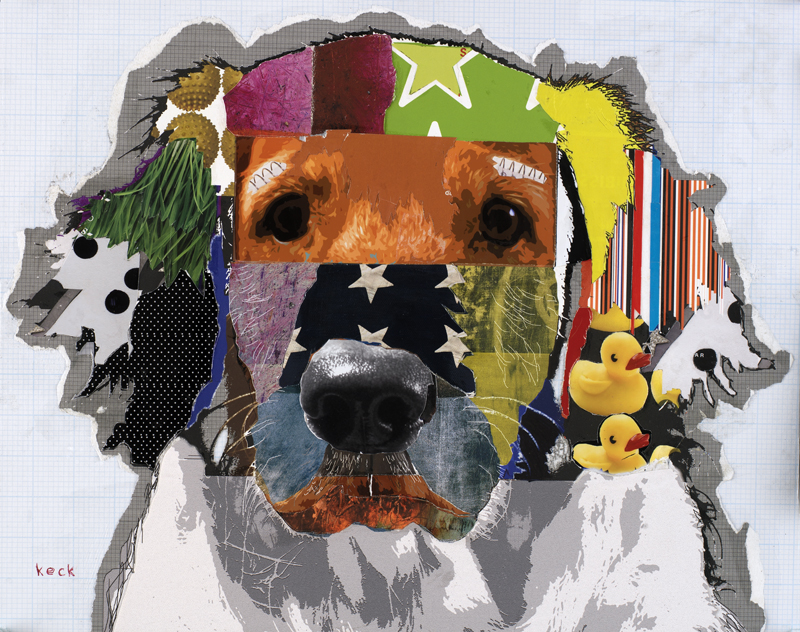 below is a pic of one of my latest creations in my dog art collage series